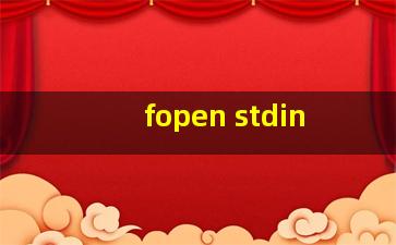 fopen stdin